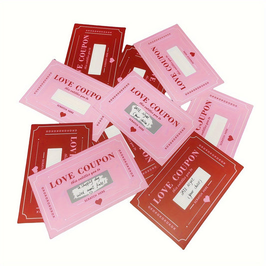 10er Set Love Coupon Rubbel Lose